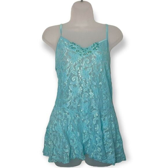 Cinema Etoile Vintage Lace Chemise and G String Set sz M - Picture 1 of 7